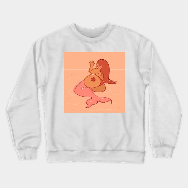 Chubby Mermaid Crewneck Sweatshirt by Chubblebumtea